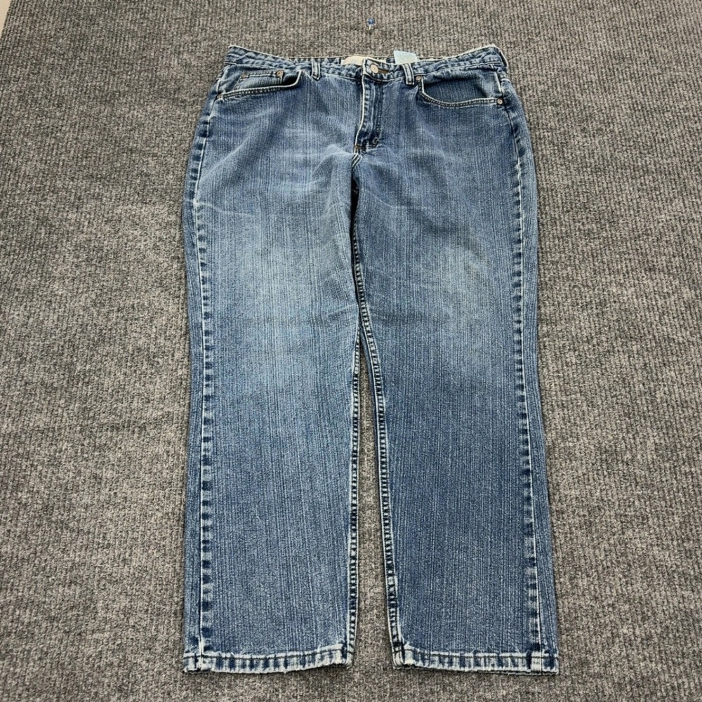 Faded Glory Jeans Women 16 Blue Cotton Stonewash Straight Leg Classic Casual 90s